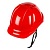 Каска захисна (ABS) червона, без вентиляції, з храповиком,з отворами для навушників SAFE-GUARD 3120