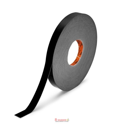 Спінена двостороння стрічка Спец. призначення Чорна 19мм*10м "Woffmann"
