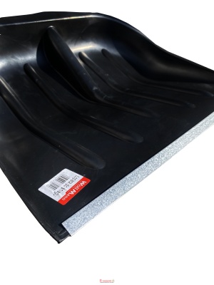 Лопата для снігу з металевим наконечником 450мм чорна "WoffMann"