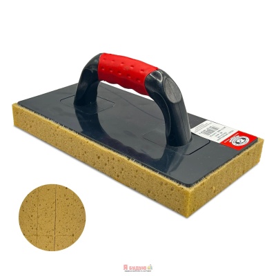 Терка з пластику 130x280мм ABS Гідро-губка різана 30мм усилена ручка Двохкомпонентна OLEJNIK