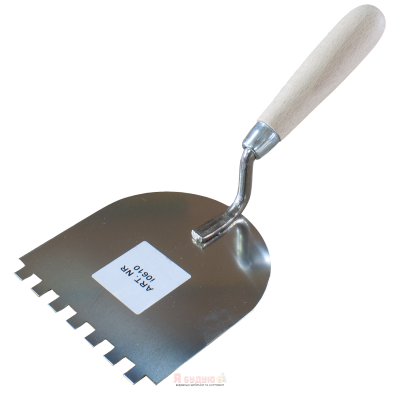 Кельма штукатурна 120мм зуб 10х10мм попереду