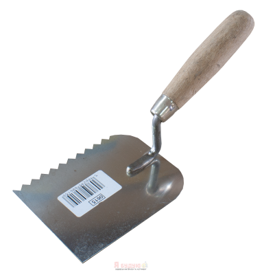 Кельма штукатурна 100мм квадратний зуб збоку