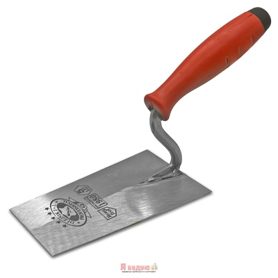 Кельма трапецевидна вузька 140мм кована нержавійка ручка Двохкомпонентна OLEJNIK