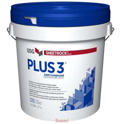 PLUS Універсальна готова суміш для швів гіпсокартону 17л SHEETROCK