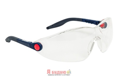 Окуляри захис.відкриті прозорі лінзи,1-го опт.класу гумові закінчення дужок рег.по довж360/I-MAX2740